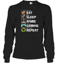 Eat Sleep Anime Gaming Repeat Kawaii Otaku Anime Manga Long Sleeve T Shirt