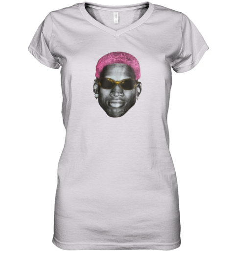 Dennis Rodman The Worm Face Women039S V Neck T Shirt