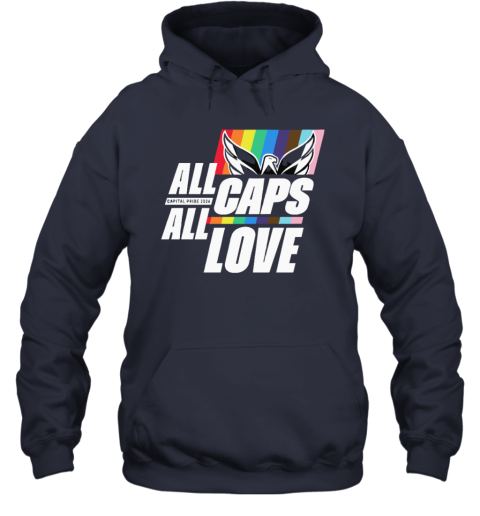 All Caps All Love Capital Pride 2024 Gay Pride Hoodie