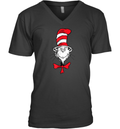 Dr Seuss The Cat In The Hat Face V Neck T Shirt
