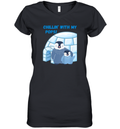 Chillin039 With My Pops033 Women039S V Neck T Shirt