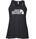 Deny Defend Depose Face Racerback Tank