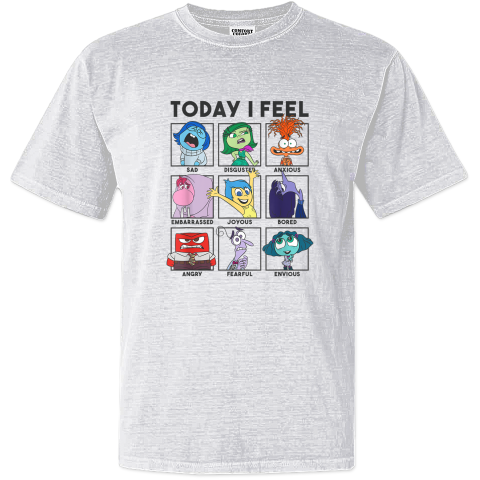 Disney Pixar Inside Out 2 Today I Feel Dyed Heavyweight T Shirt