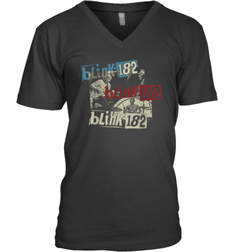 Blink 182 Photo V Neck T Shirt