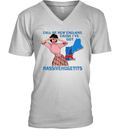 Call Me New England Cause I Got Massivehugetits V Neck T Shirt