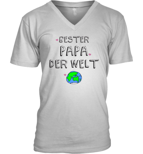 Bester Papa Der Welt V Neck T Shirt