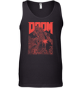 Doom Red Sketched Cover Art Retro Video Game Tank Top