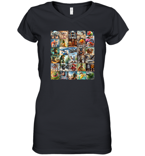 Every Italian Brainrot Meme Italian Brainrot Collection Women039S V Neck T Shirt