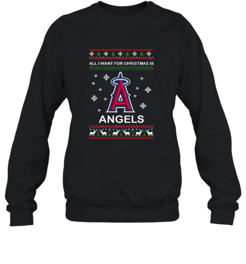 All I Want For Christmas Is Angels Xmas Sweatshirt