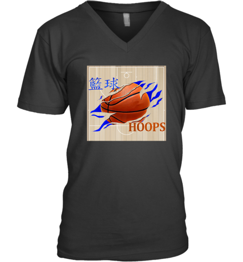 Basketball Sport Chinese V Neck T Shirt