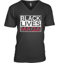 Black Lives Maga V Neck T Shirt