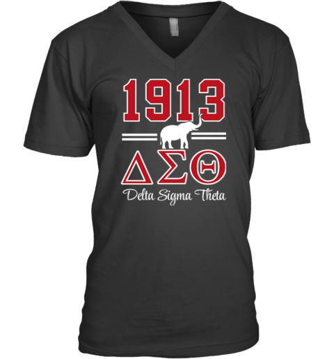 1913 Delta Sigma Theta V Neck T Shirt