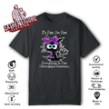 Black Cat Its Fine I039M Fine Fibromyalgia Awareness T Shirt