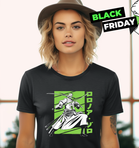 Anime White And Green Roronoa Zoro Women039S T Shirt