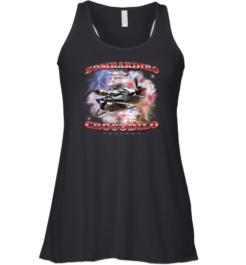 Bombardiro Crocodilo Italian Brainrot Meme Crocodile Racerback Tank