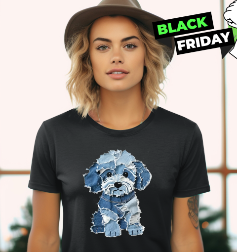 Denim Patch Animal Dog Women039S T Shirt