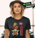 Baby Yoda And Groot Hug San Francisco 49Ers Women039S T Shirt