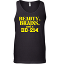 Beauty Brains And A Dd 214 Tank Top