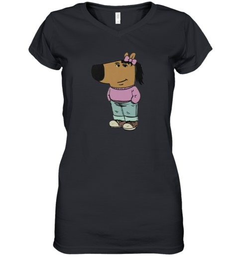 Chill Girl Meme Women039S V Neck T Shirt