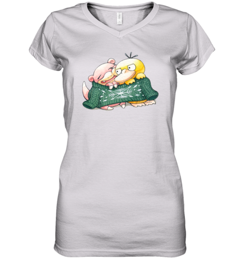 Cozy Sweater Cuties Psyduck Women039S V Neck T Shirt