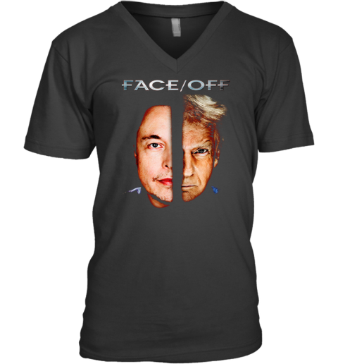 Elon Vs Trump Face Off V Neck T Shirt