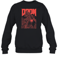 Doom Red Sketched Cover Art Retro Video Game Sweatshirt