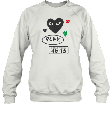Cdg Play Logo With Black Heart Sweatshirt