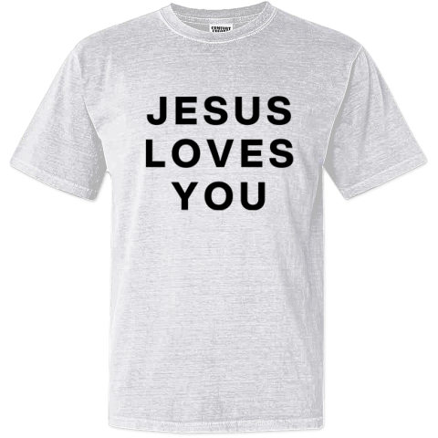 C J Stroud Jesus Loves You Dyed Heavyweight T Shirt