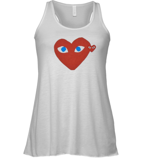 Cdg Play Red Heart Blue Eyed Racerback Tank