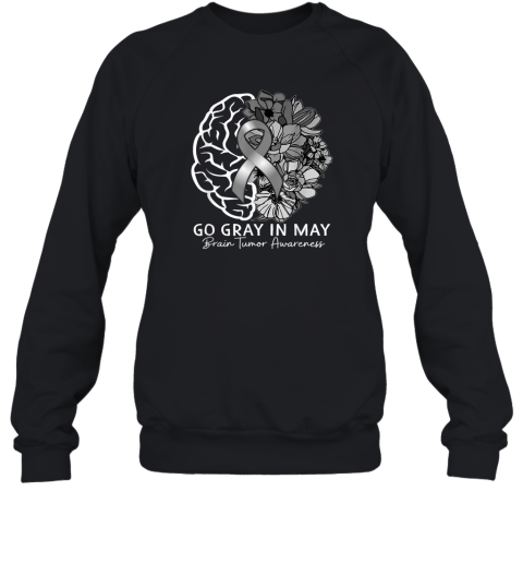 Brain Tumor Awareness Wear Gray In May Strong Warrior Cancer Sweatshirt