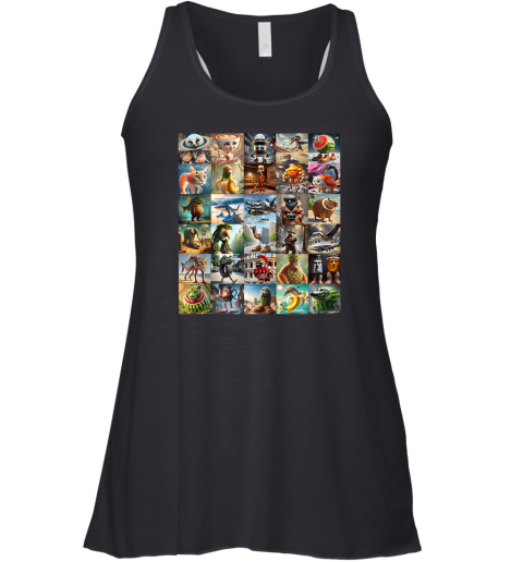 Every Italian Brainrot Meme Italian Brainrot Collection Racerback Tank