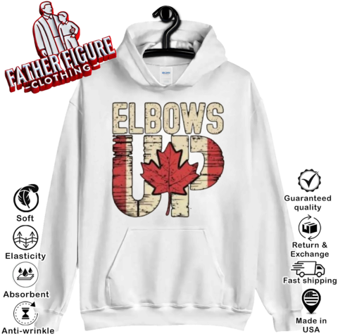 Canadian Hockey Culture Proud Canadian Elbows Up Hoodie