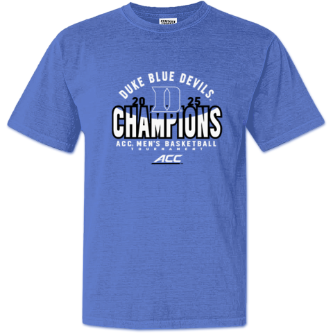 Duke Blue Devils Men039S Basketball Acc Champs 2025 Dyed Heavyweight T Shirt