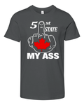 51St State My Ass Canada Middle Finger Premium Youth T Shirt