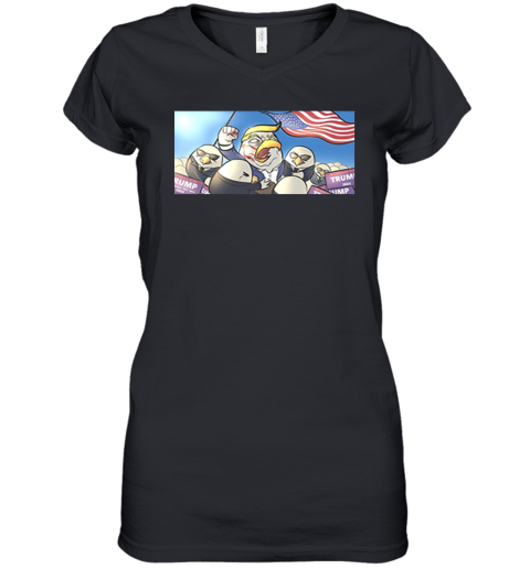 Donald Trump American Eagle Women039S V Neck T Shirt