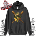 Baseball Drip Camo Baseball Bats Hoodie