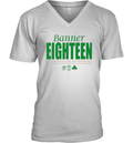 Boston Celtics Banner Eighteen 2024 V Neck T Shirt