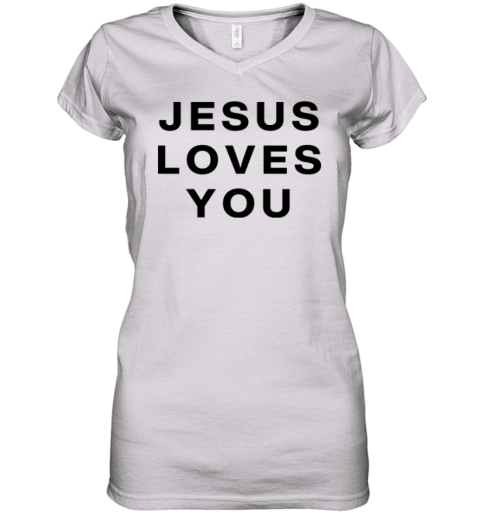 C J Stroud Jesus Loves You Women039S V Neck T Shirt