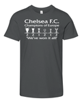 Chelsea Fc Champions Of Europe We039Ve Won It All Premium Youth T Shirt