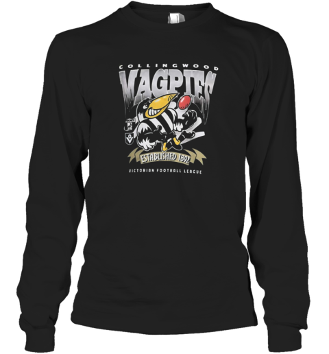 Collingwood Magpies Established 1892 Victorian Football League Long Sleeve T Shirt