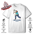 A Minecraft Movie I Am Steve Wielding Stone Pickaxe T Shirt