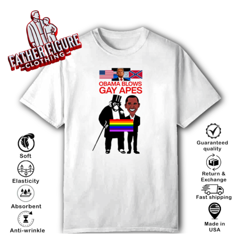 Donald Trump Obama Blows Gay Apes T Shirt