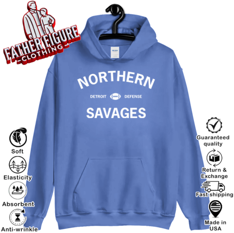 Dan Campbell Northern Savages Detroit Defense Hoodie