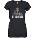 Chicago039S Pope Leo Catholic Pride Design Skyline With Hat Women039S V Neck T Shirt