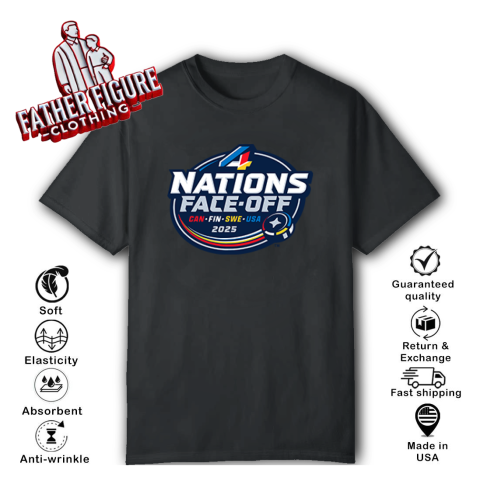 4 Nations Face Off Can Fin Swe Usa 2025 T Shirt