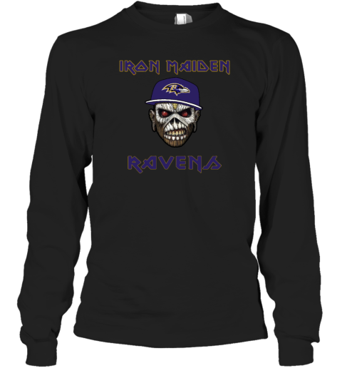 Baltimore Ravens Iron Maiden Rock Band Music Long Sleeve T Shirt