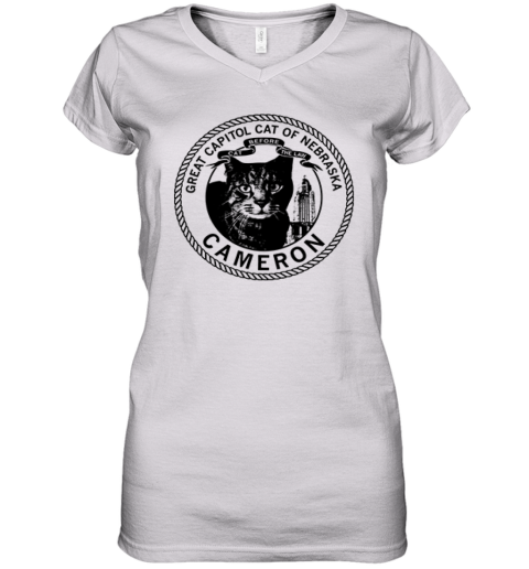 Cameron Great Capitol Cat Of Nebraska Women039S V Neck T Shirt