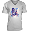 2025 Fot4Th V Neck T Shirt