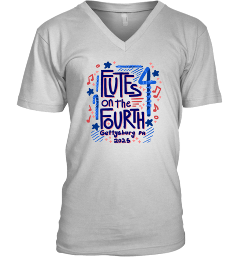 2025 Fot4Th V Neck T Shirt