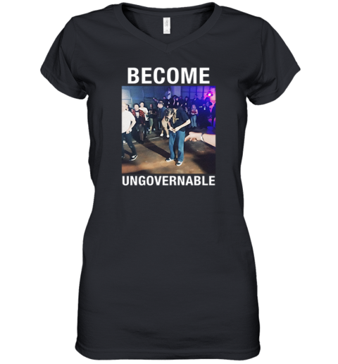 Become Ungovernable Peeing Man Women039S V Neck T Shirt